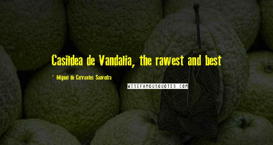 Miguel De Cervantes Saavedra Quotes: Casildea de Vandalia, the rawest and best