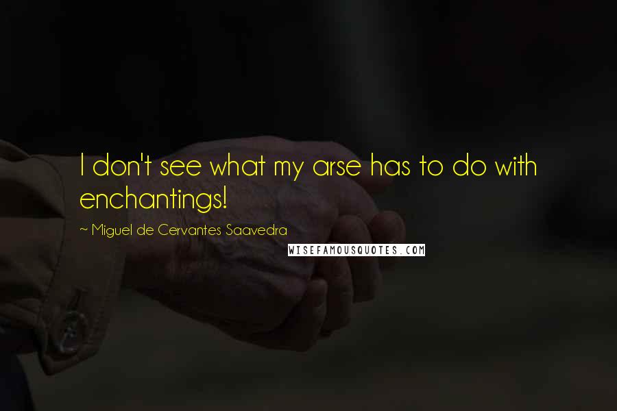 Miguel De Cervantes Saavedra Quotes: I don't see what my arse has to do with enchantings!