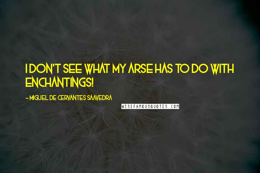 Miguel De Cervantes Saavedra Quotes: I don't see what my arse has to do with enchantings!