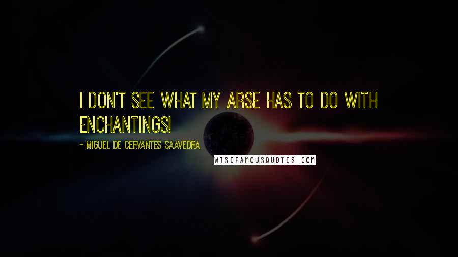 Miguel De Cervantes Saavedra Quotes: I don't see what my arse has to do with enchantings!