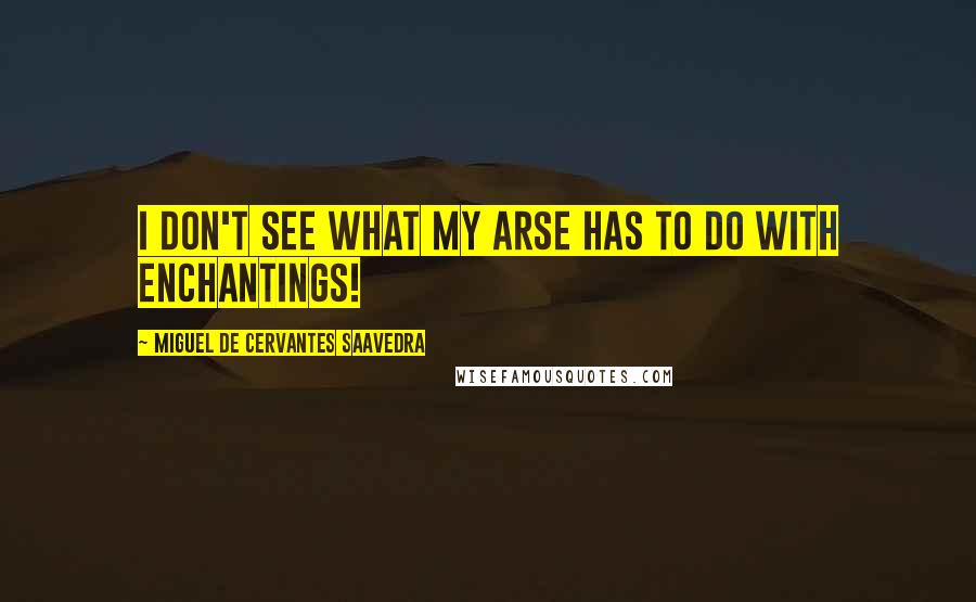 Miguel De Cervantes Saavedra Quotes: I don't see what my arse has to do with enchantings!