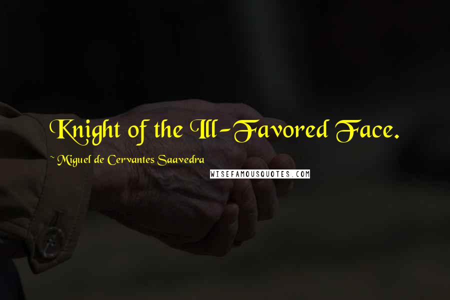 Miguel De Cervantes Saavedra Quotes: Knight of the Ill-Favored Face.