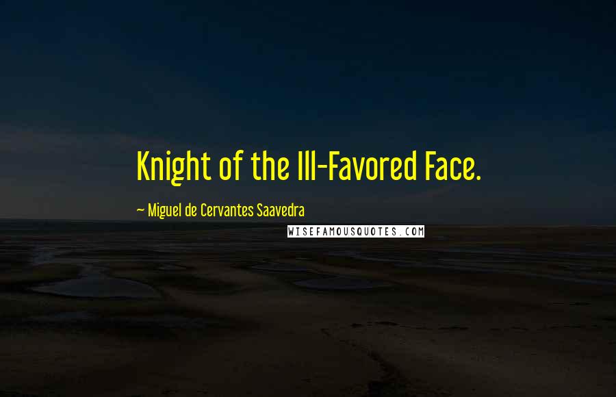Miguel De Cervantes Saavedra Quotes: Knight of the Ill-Favored Face.