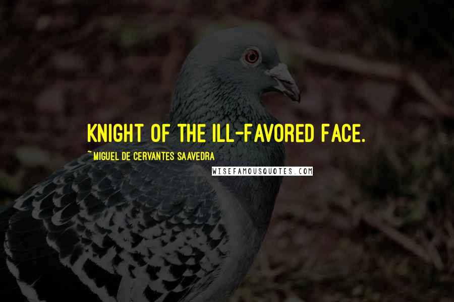 Miguel De Cervantes Saavedra Quotes: Knight of the Ill-Favored Face.