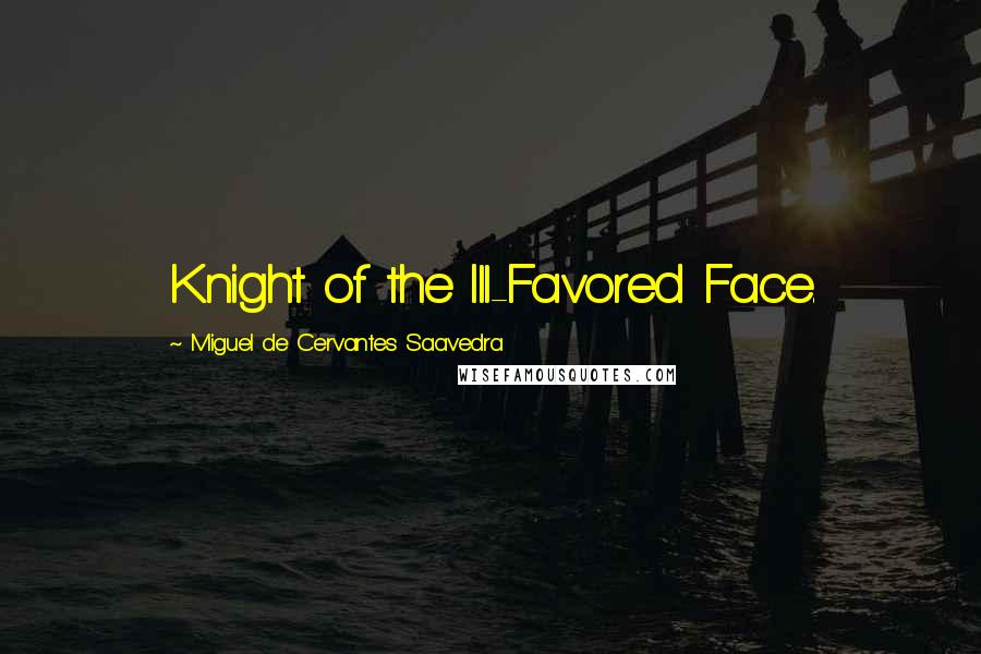Miguel De Cervantes Saavedra Quotes: Knight of the Ill-Favored Face.
