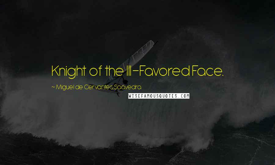 Miguel De Cervantes Saavedra Quotes: Knight of the Ill-Favored Face.
