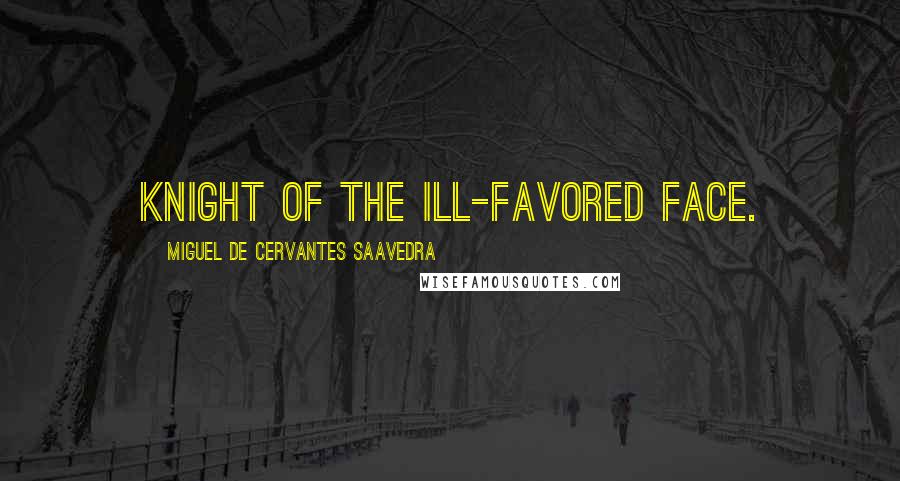 Miguel De Cervantes Saavedra Quotes: Knight of the Ill-Favored Face.