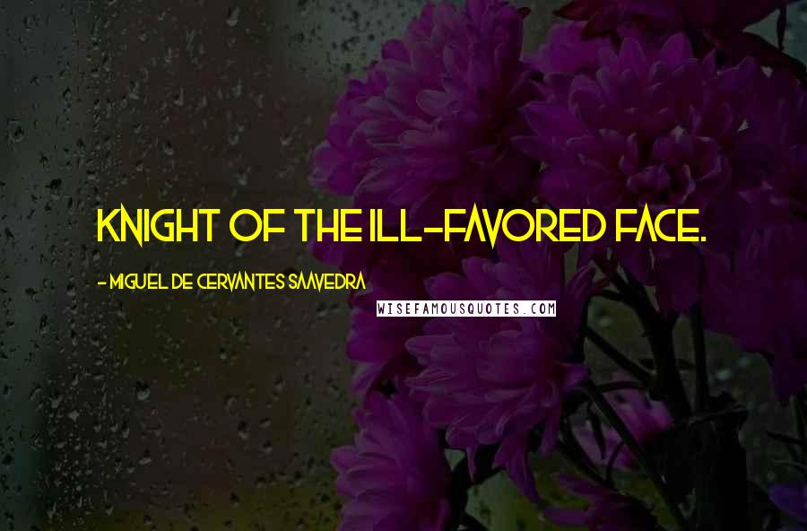 Miguel De Cervantes Saavedra Quotes: Knight of the Ill-Favored Face.