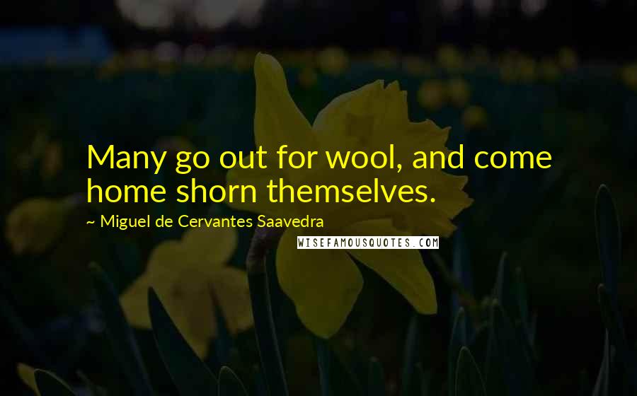 Miguel De Cervantes Saavedra Quotes: Many go out for wool, and come home shorn themselves.