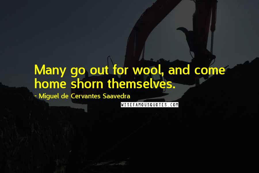 Miguel De Cervantes Saavedra Quotes: Many go out for wool, and come home shorn themselves.