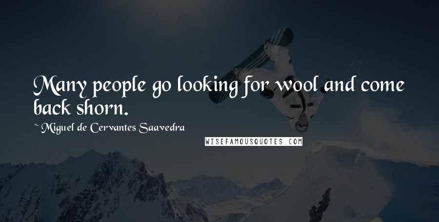 Miguel De Cervantes Saavedra Quotes: Many people go looking for wool and come back shorn.