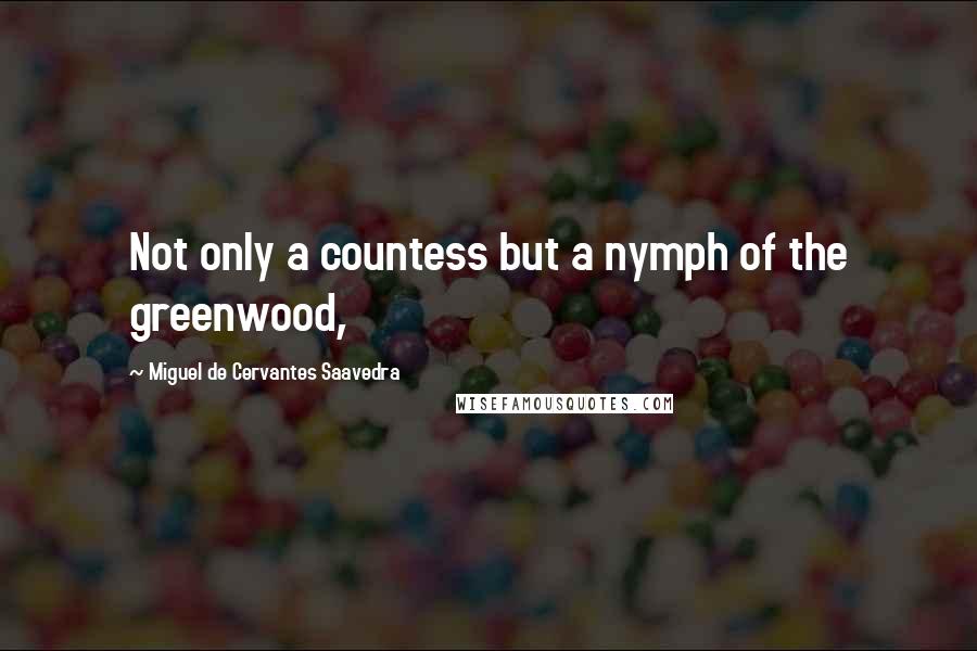 Miguel De Cervantes Saavedra Quotes: Not only a countess but a nymph of the greenwood,