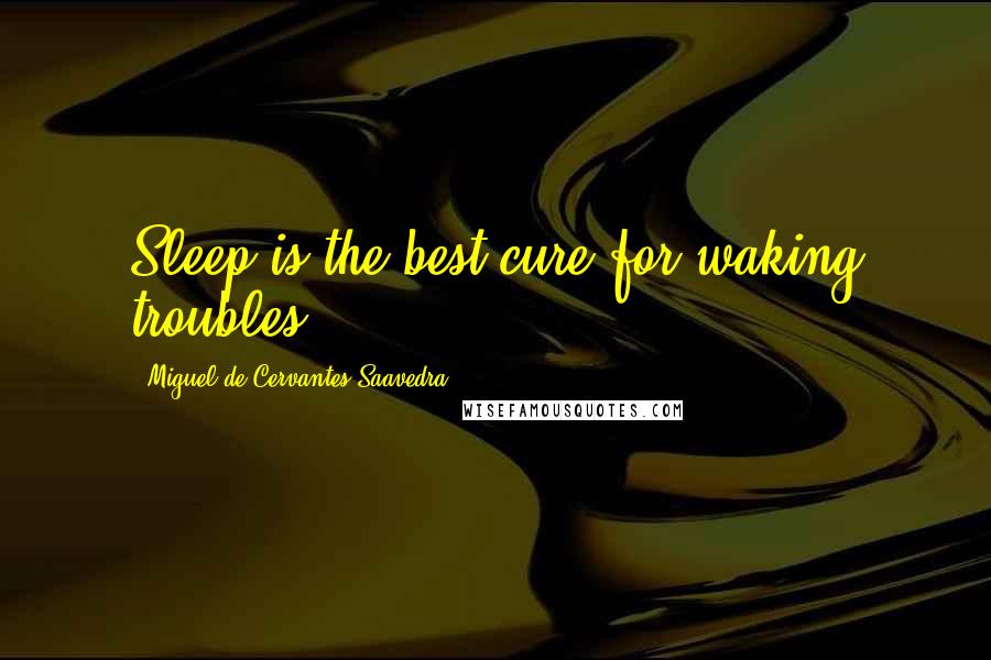 Miguel De Cervantes Saavedra Quotes: Sleep is the best cure for waking troubles.