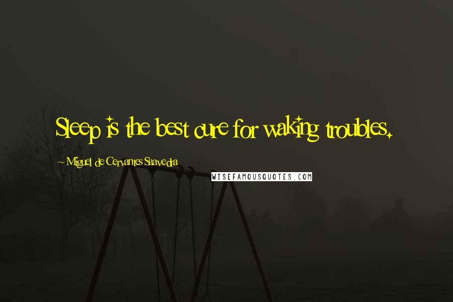 Miguel De Cervantes Saavedra Quotes: Sleep is the best cure for waking troubles.