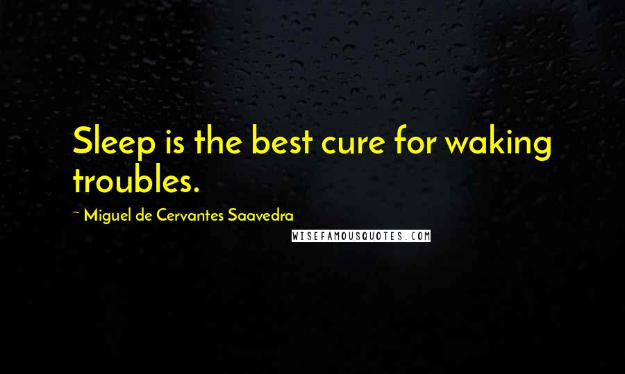 Miguel De Cervantes Saavedra Quotes: Sleep is the best cure for waking troubles.