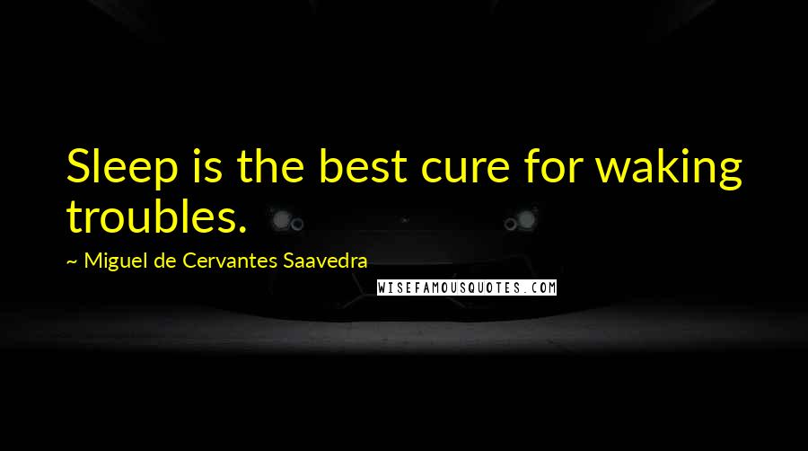 Miguel De Cervantes Saavedra Quotes: Sleep is the best cure for waking troubles.