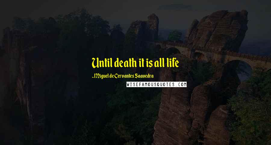Miguel De Cervantes Saavedra Quotes: Until death it is all life