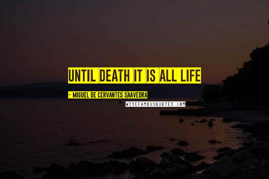 Miguel De Cervantes Saavedra Quotes: Until death it is all life
