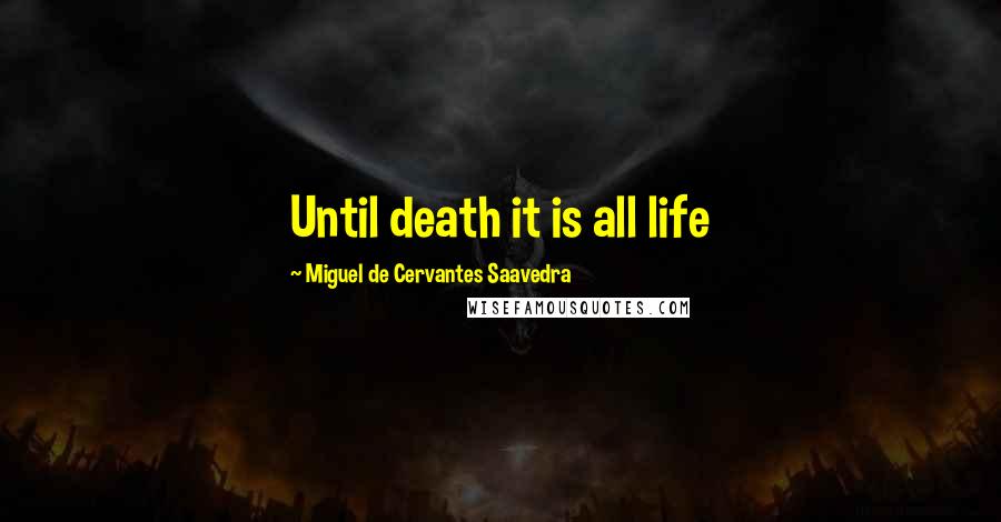 Miguel De Cervantes Saavedra Quotes: Until death it is all life