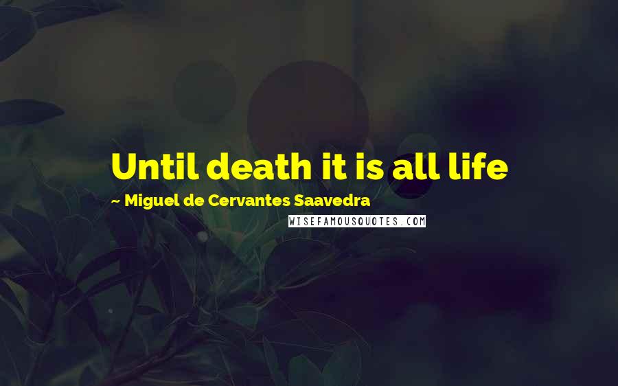 Miguel De Cervantes Saavedra Quotes: Until death it is all life
