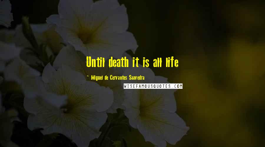 Miguel De Cervantes Saavedra Quotes: Until death it is all life