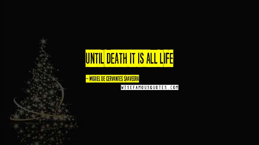 Miguel De Cervantes Saavedra Quotes: Until death it is all life