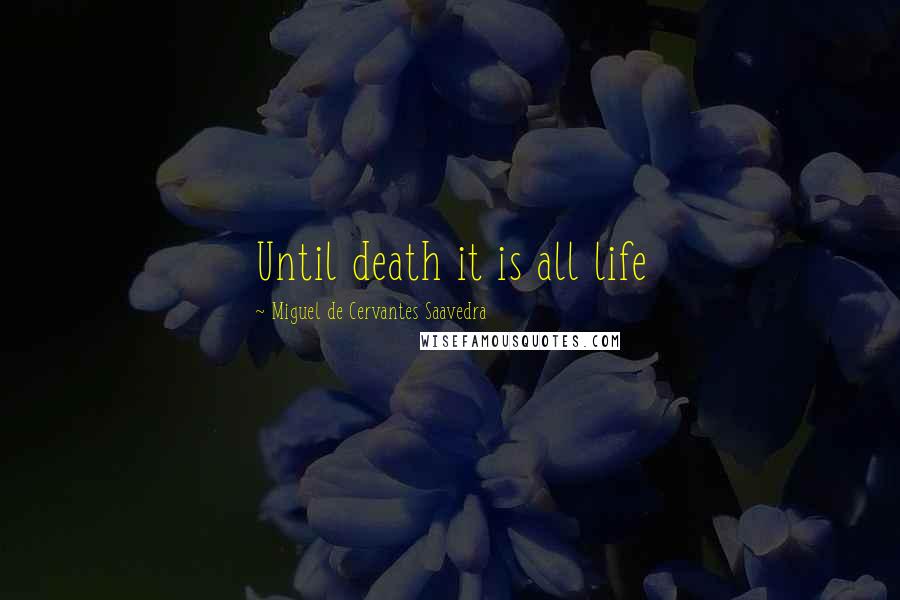 Miguel De Cervantes Saavedra Quotes: Until death it is all life