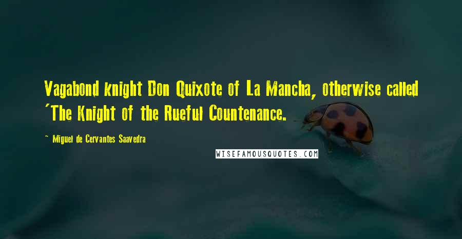 Miguel De Cervantes Saavedra Quotes: Vagabond knight Don Quixote of La Mancha, otherwise called 'The Knight of the Rueful Countenance.