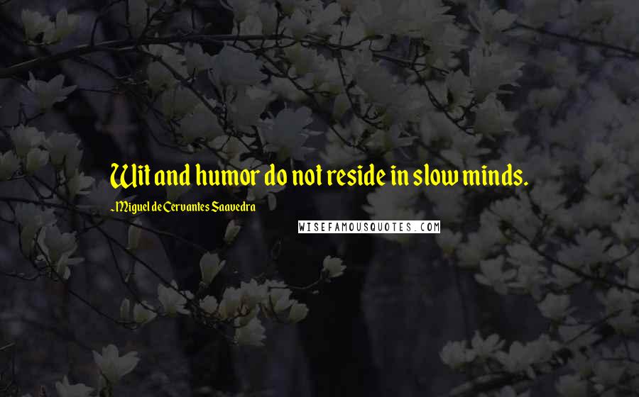 Miguel De Cervantes Saavedra Quotes: Wit and humor do not reside in slow minds.