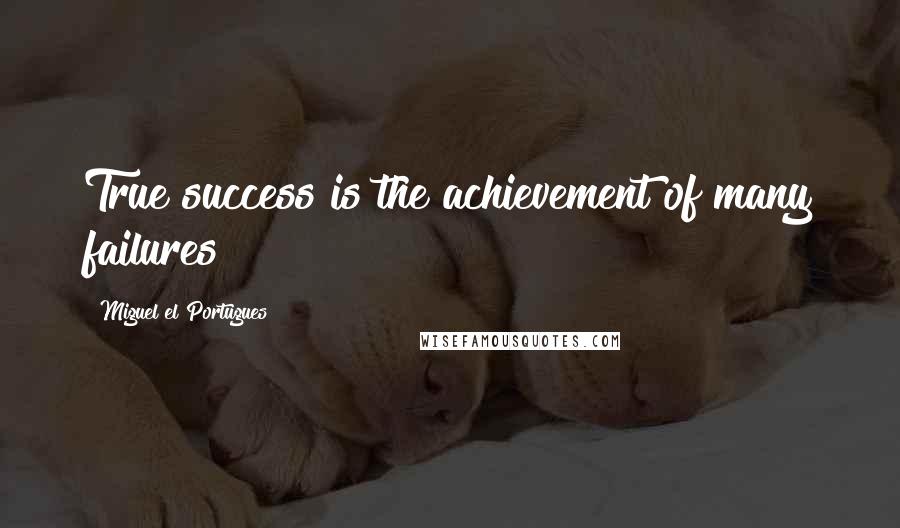 Miguel El Portugues Quotes: True success is the achievement of many failures