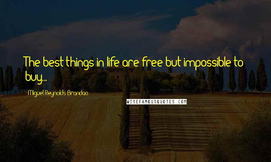 Miguel Reynolds Brandao Quotes: The best things in life are free but impossible to buy...
