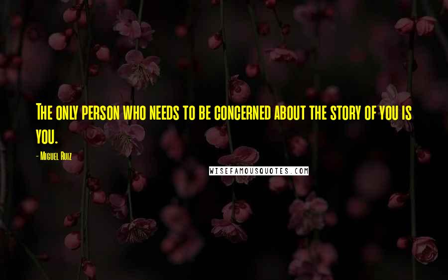 Miguel Ruiz Quotes: The only person who needs to be concerned about the story of you is you.