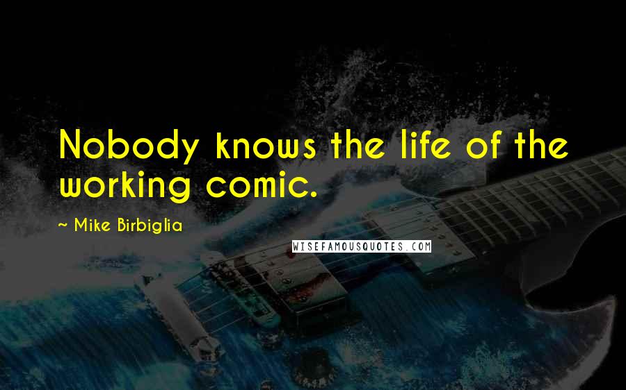 Mike Birbiglia Quotes: Nobody knows the life of the working comic.
