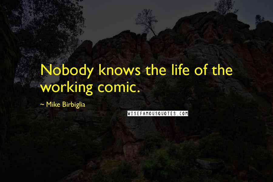Mike Birbiglia Quotes: Nobody knows the life of the working comic.