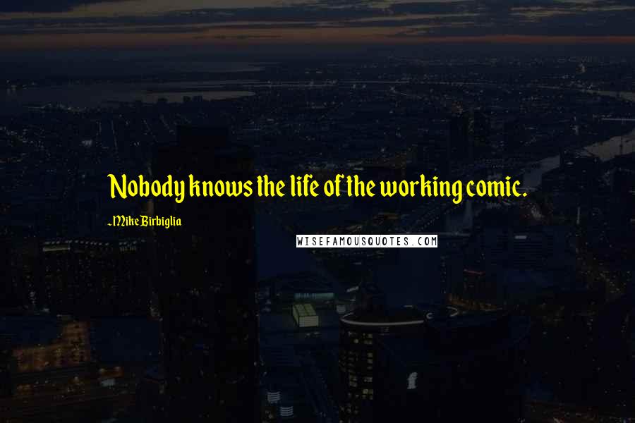 Mike Birbiglia Quotes: Nobody knows the life of the working comic.