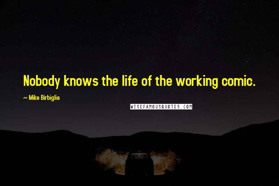 Mike Birbiglia Quotes: Nobody knows the life of the working comic.