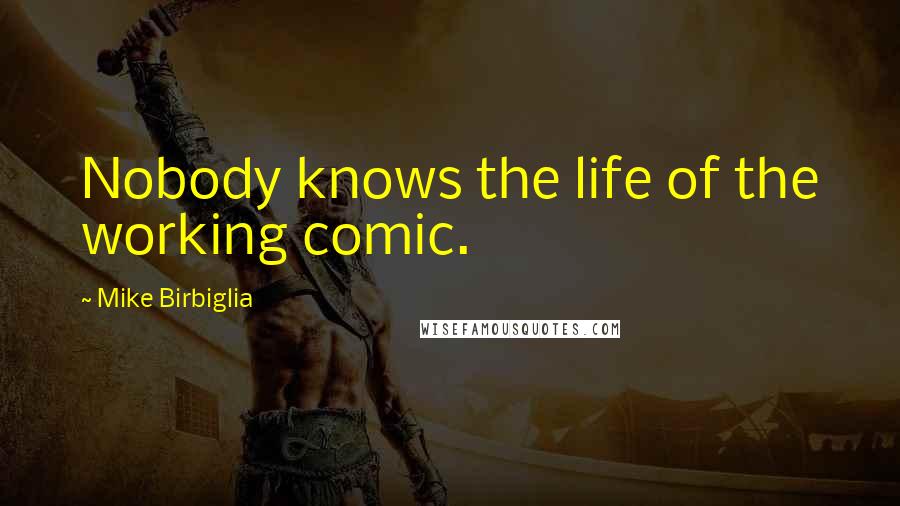 Mike Birbiglia Quotes: Nobody knows the life of the working comic.
