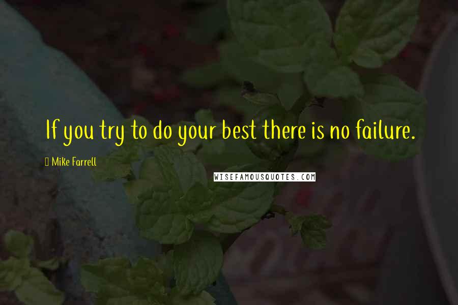 Mike Farrell Quotes: If you try to do your best there is no failure.