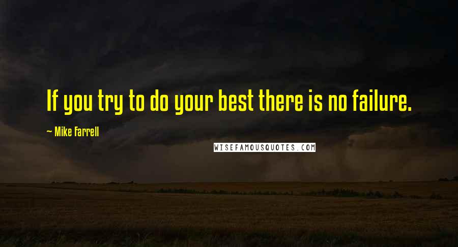 Mike Farrell Quotes: If you try to do your best there is no failure.