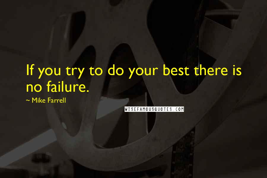 Mike Farrell Quotes: If you try to do your best there is no failure.