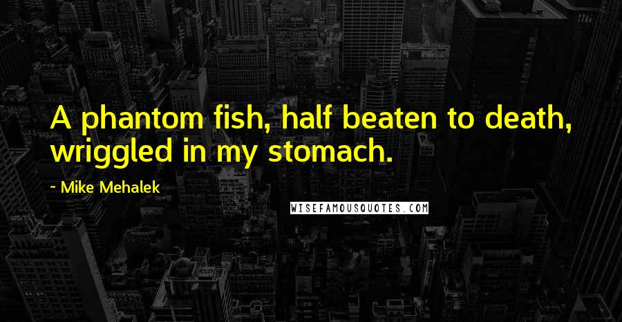 Mike Mehalek Quotes: A phantom fish, half beaten to death, wriggled in my stomach.