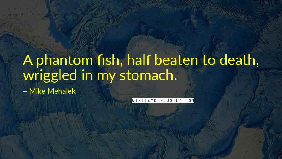 Mike Mehalek Quotes: A phantom fish, half beaten to death, wriggled in my stomach.