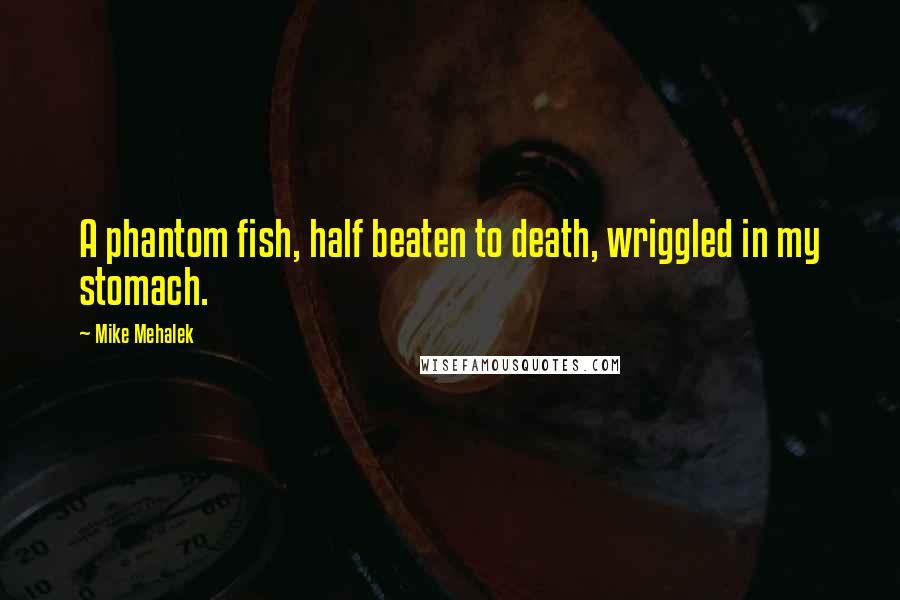 Mike Mehalek Quotes: A phantom fish, half beaten to death, wriggled in my stomach.