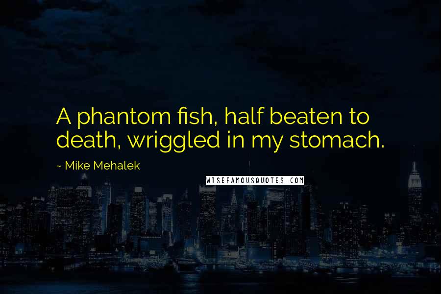 Mike Mehalek Quotes: A phantom fish, half beaten to death, wriggled in my stomach.