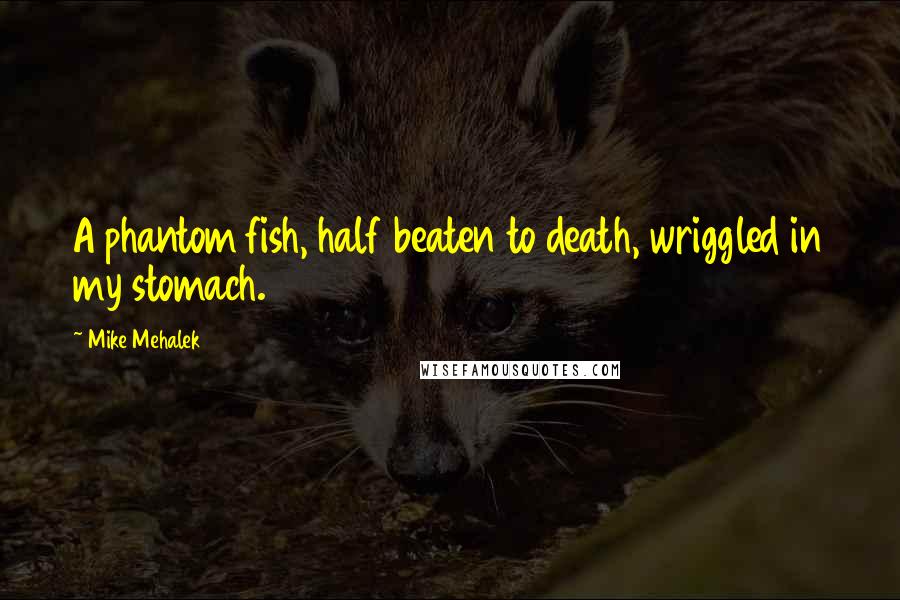 Mike Mehalek Quotes: A phantom fish, half beaten to death, wriggled in my stomach.