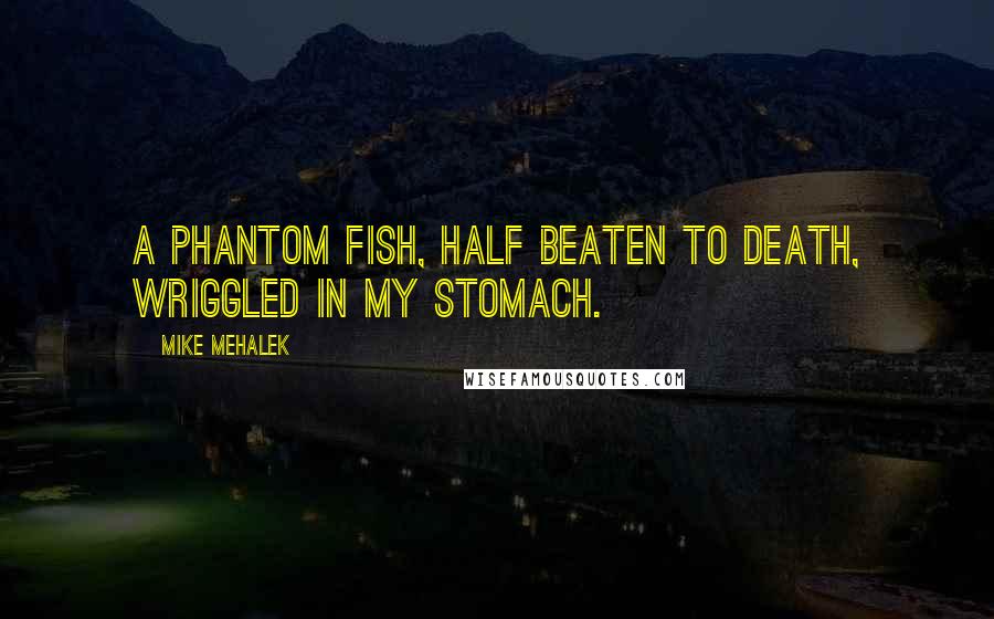 Mike Mehalek Quotes: A phantom fish, half beaten to death, wriggled in my stomach.