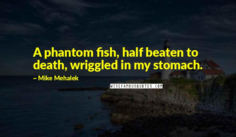 Mike Mehalek Quotes: A phantom fish, half beaten to death, wriggled in my stomach.