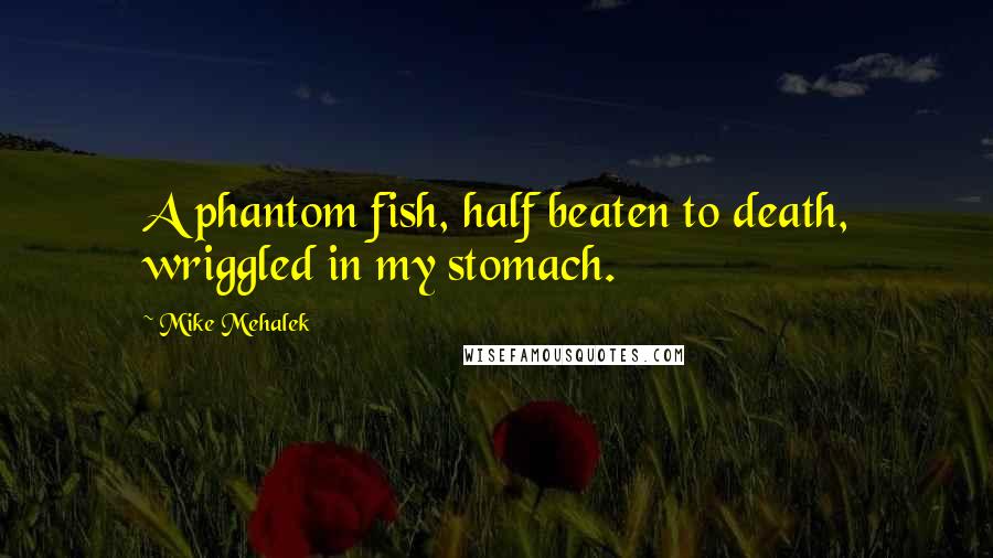 Mike Mehalek Quotes: A phantom fish, half beaten to death, wriggled in my stomach.