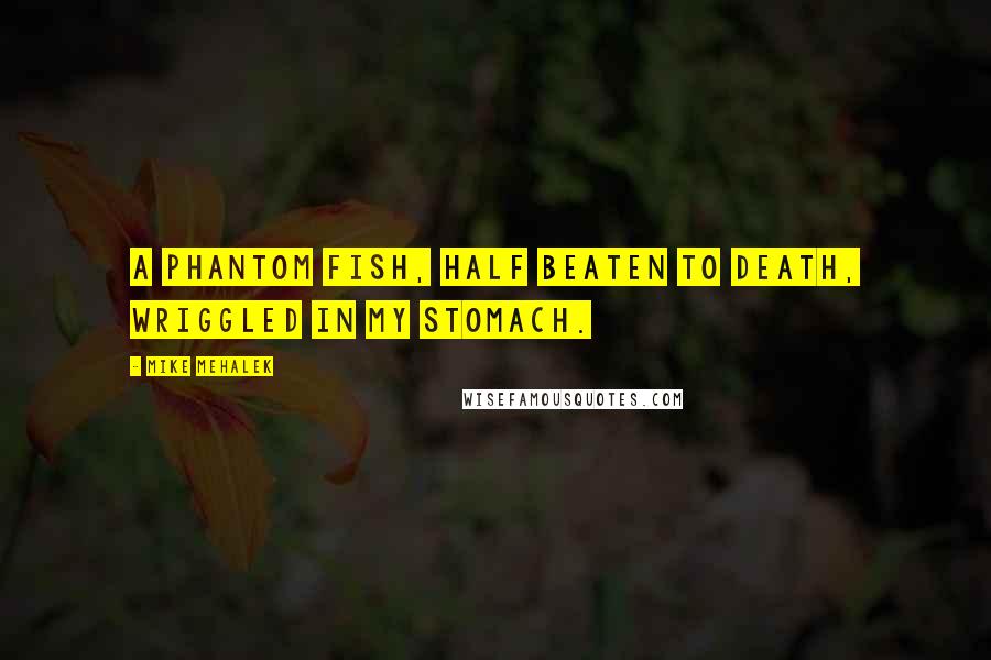 Mike Mehalek Quotes: A phantom fish, half beaten to death, wriggled in my stomach.