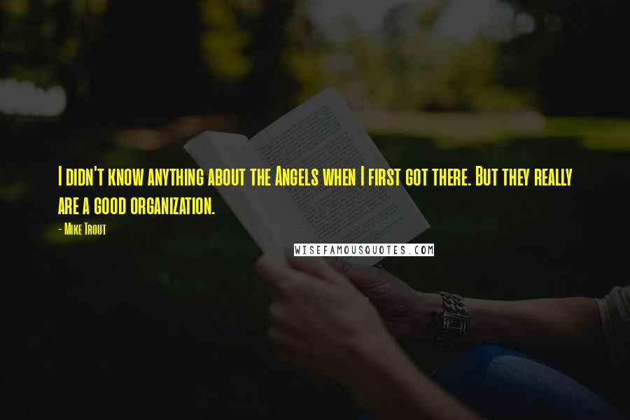 Mike Trout Quotes: I didn't know anything about the Angels when I first got there. But they really are a good organization.